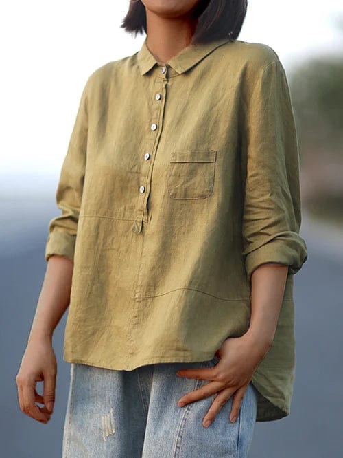 Camilla | Blusa elegante in lino dal taglio morbido