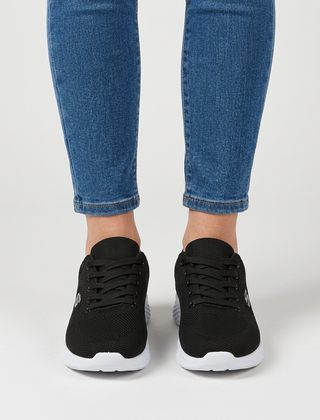 Alixia sneaker in rete nero e bianco