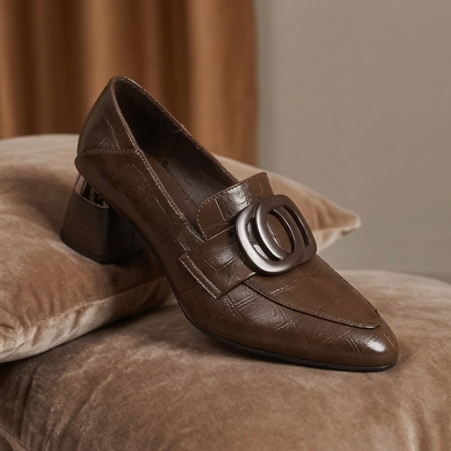Valora | Pointed Loafer Heels