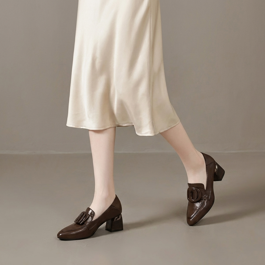 Valora | Pointed Loafer Heels