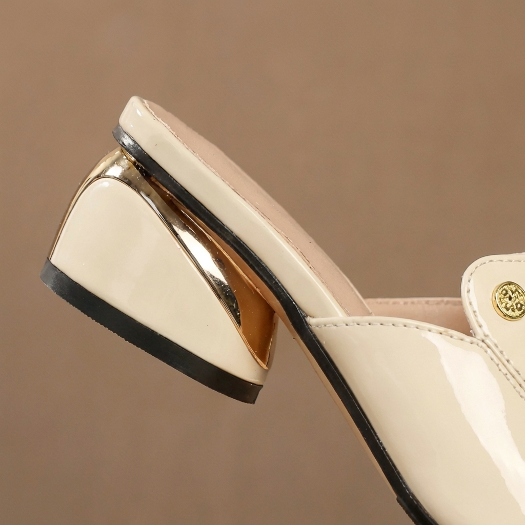 Lena | Shiny Patent Open-Toe Heels for a Polished Look