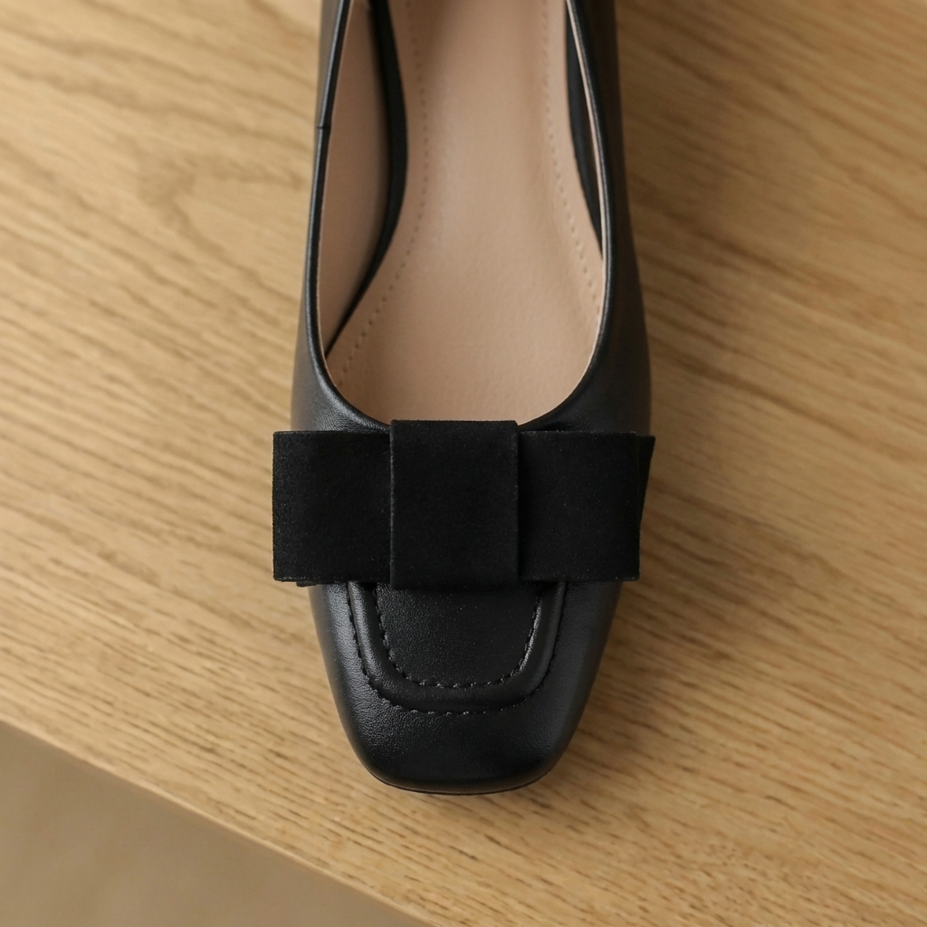 Anna | Ballerine con fiocco in pelle