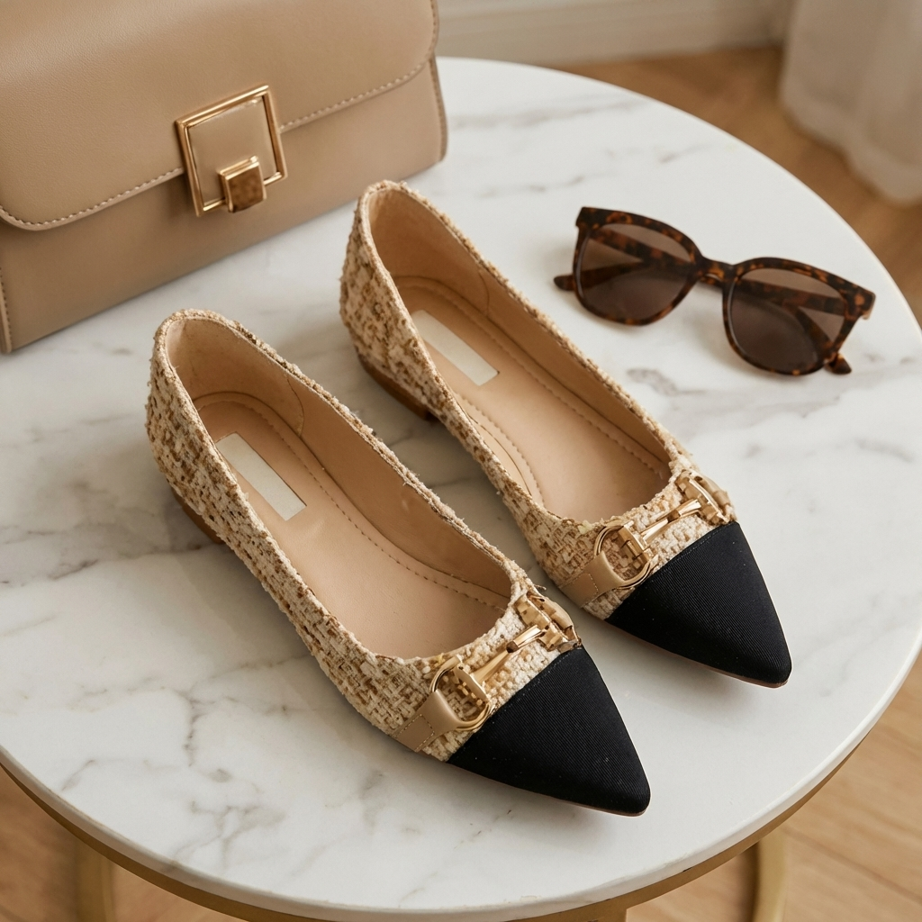 Verona | Tweed Ballet Flats
