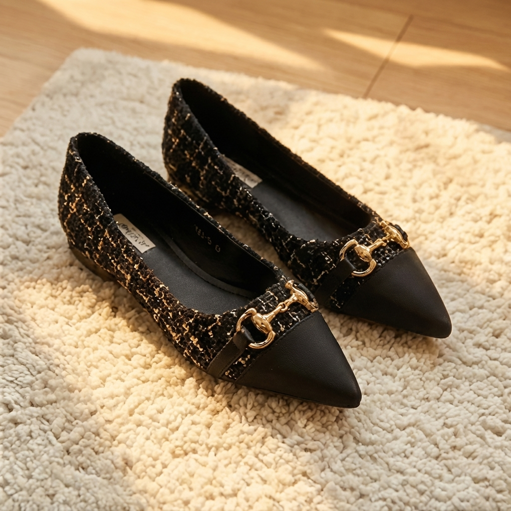 Verona | Tweed Ballet Flats