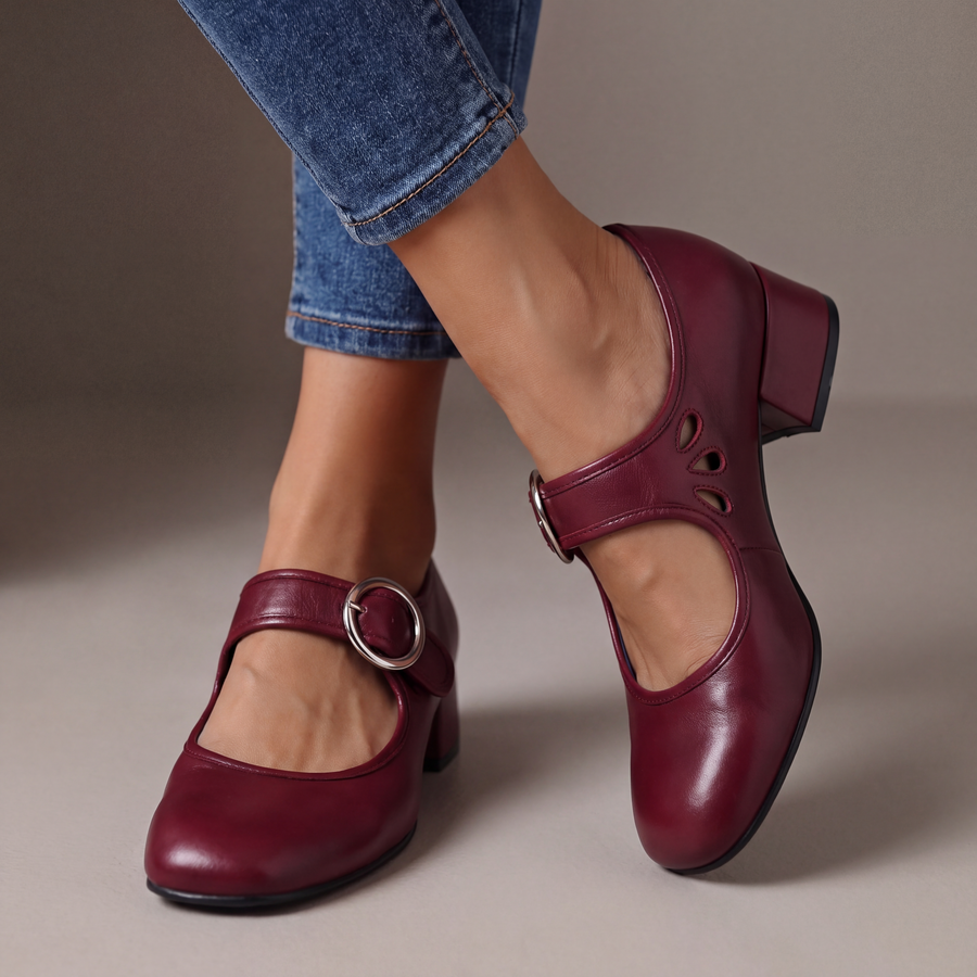 Josephine | Mary Jane in Pelle con Tacco Largo