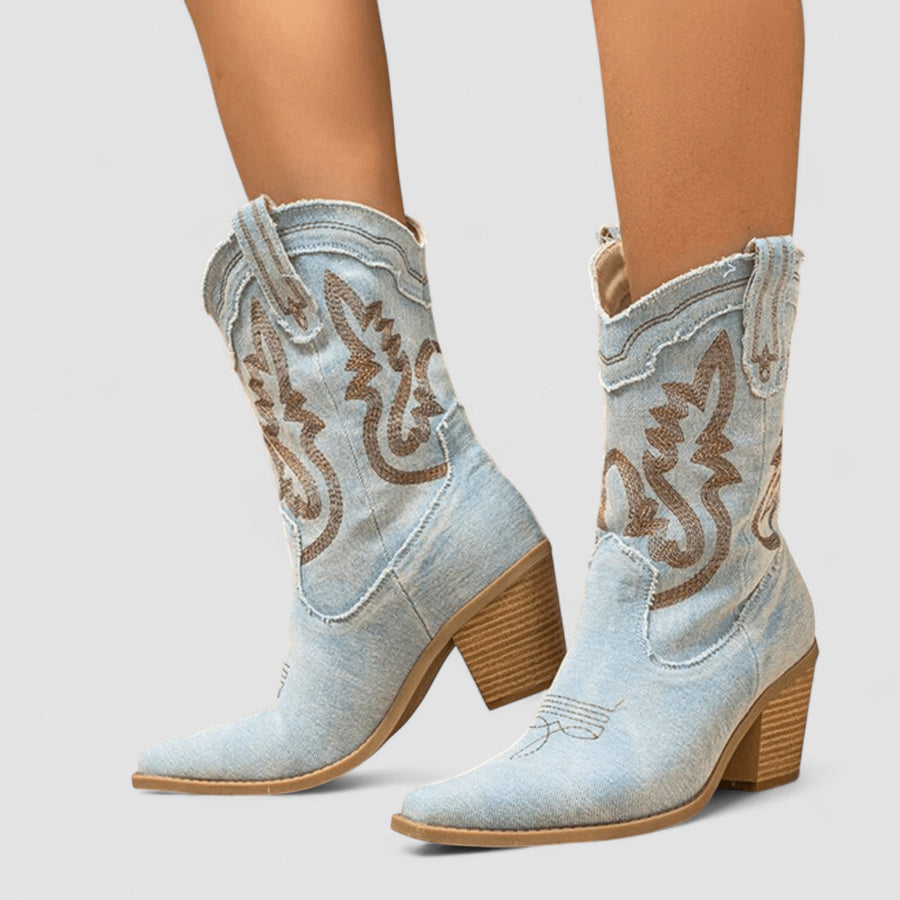 Selena | Orthopaedic Denim Ankle Boots