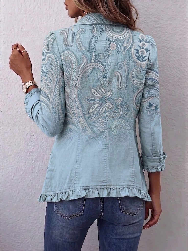 Estrella | Giacca a volant con stampa paisley vintage
