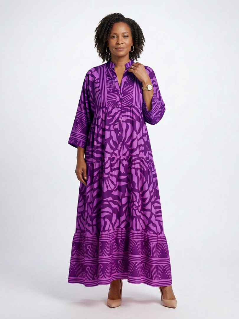 Marielle | Buttoned Midi Dress