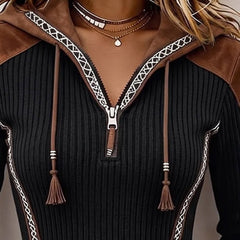 Seniya felpa con cappuccio e zip