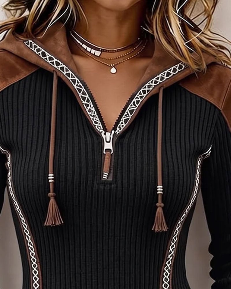 Seniya felpa con cappuccio e zip
