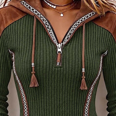 Seniya felpa con cappuccio e zip