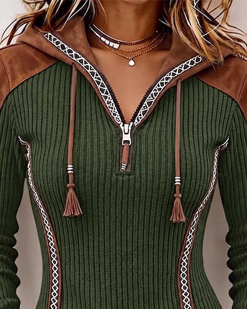 Seniya felpa con cappuccio e zip