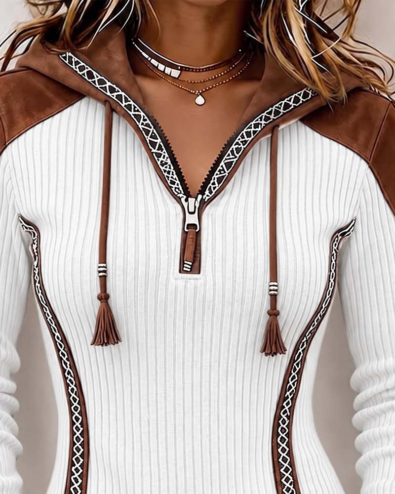 Seniya felpa con cappuccio e zip