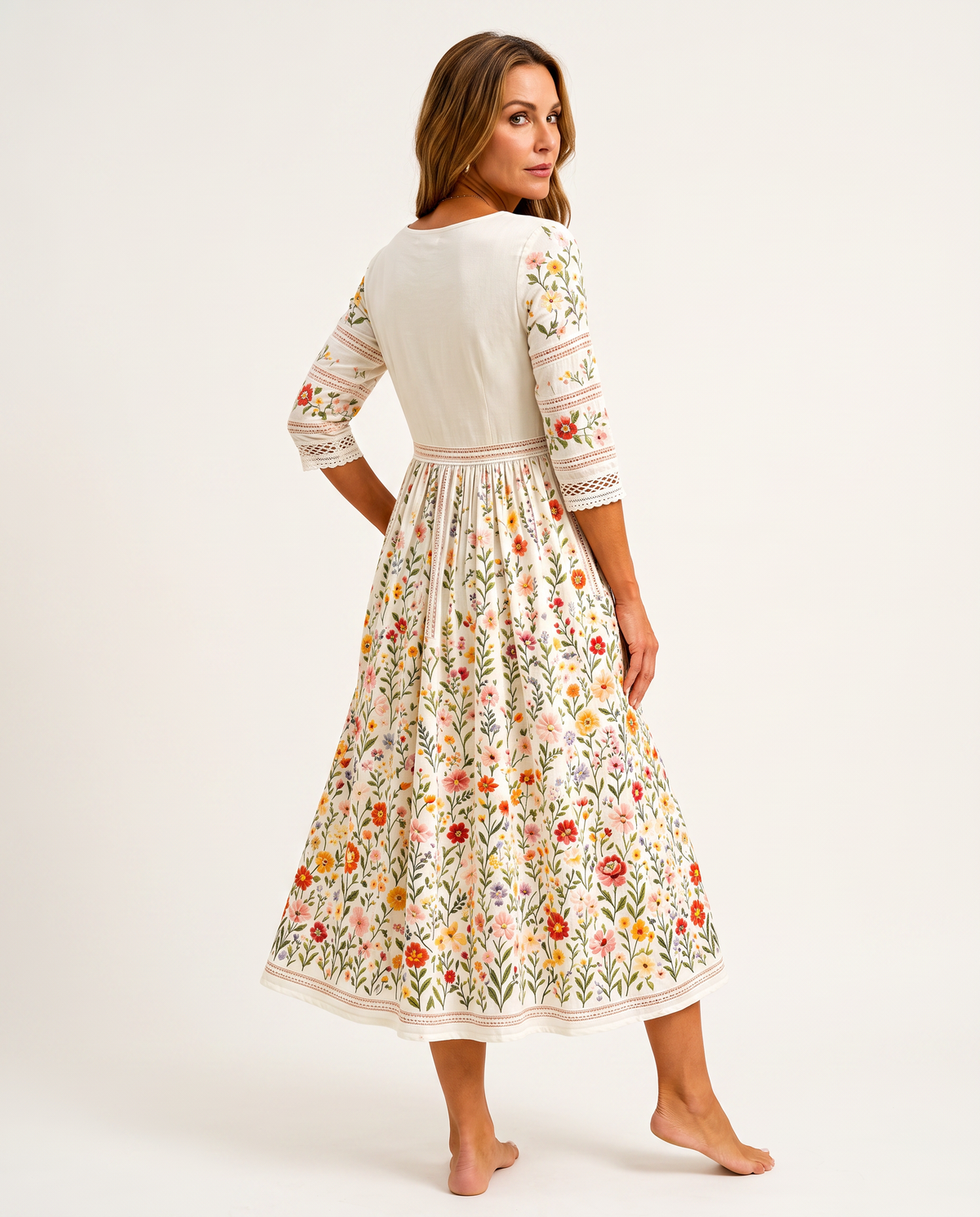 Vestito midi Wildflower Meadow Charm