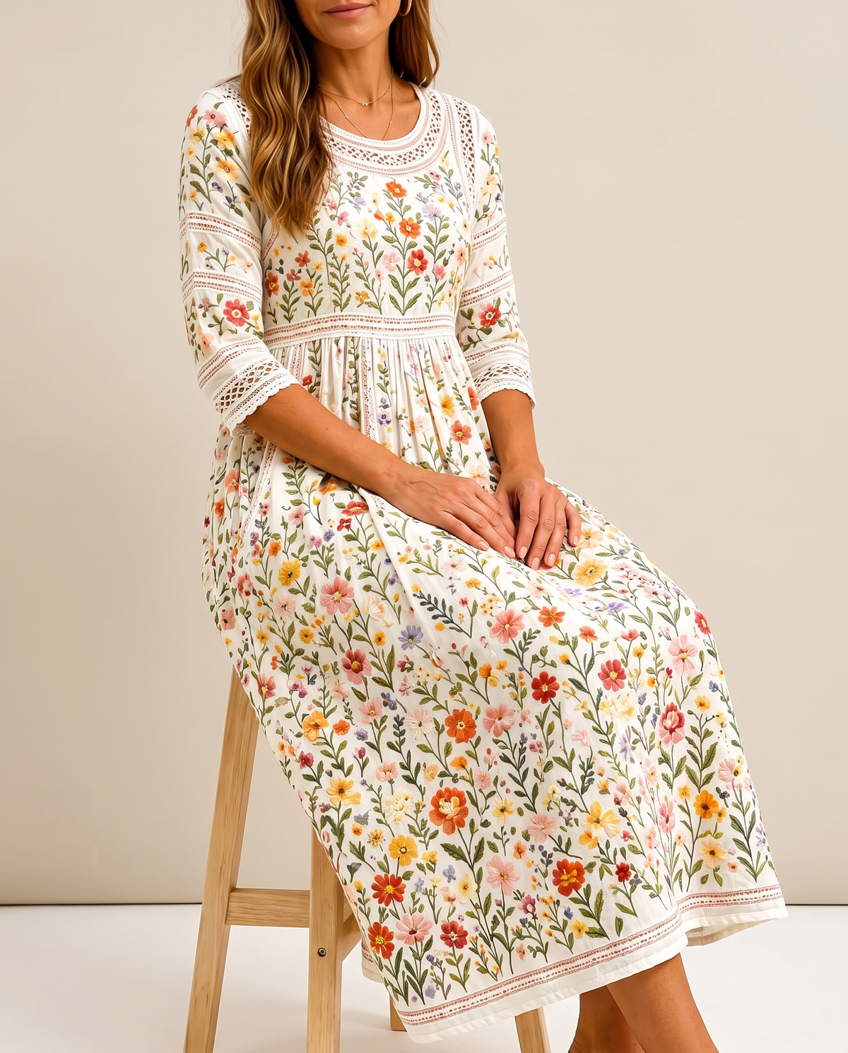 Vestito midi Wildflower Meadow Charm