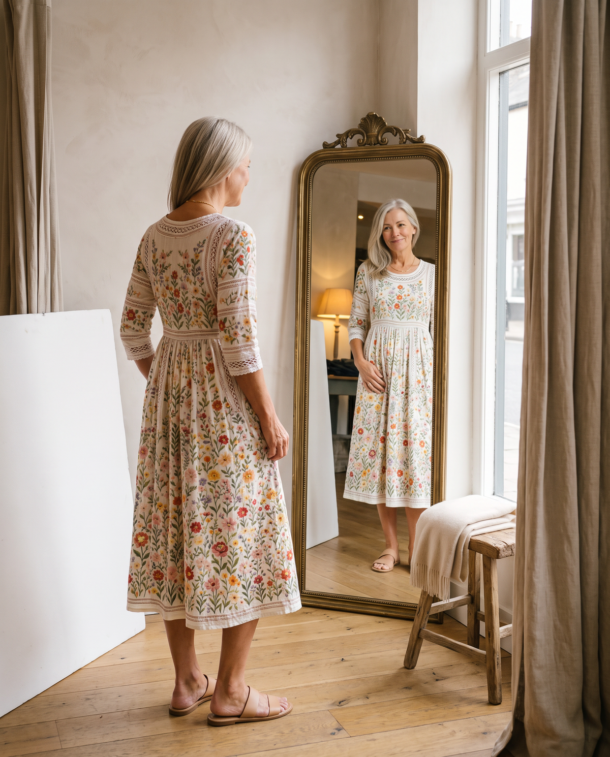 Vestito midi Wildflower Meadow Charm
